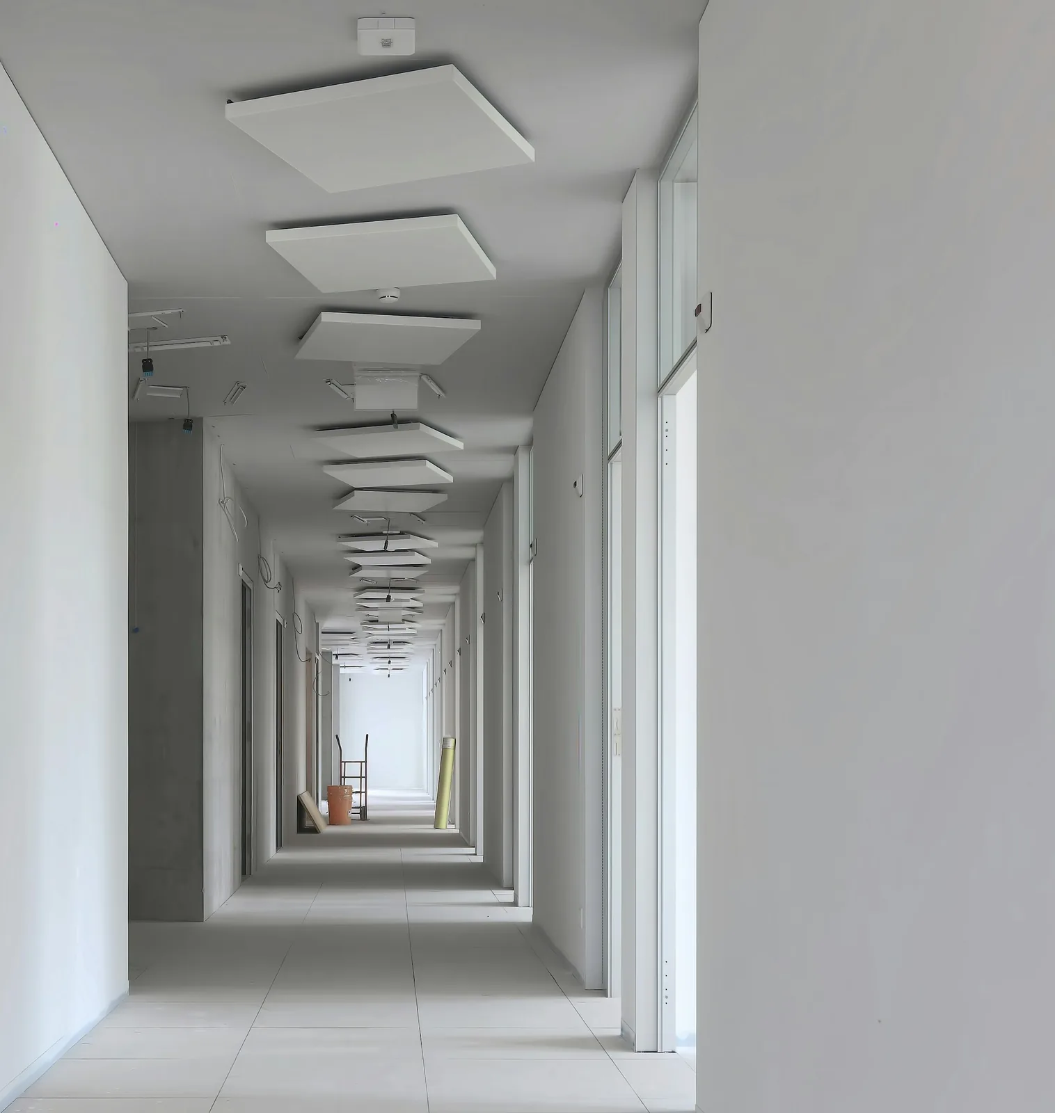 New-build interior, crew lead with spec card
