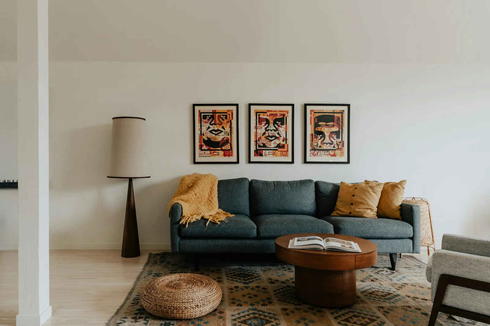 Bright, freshly painted living room in a Charlotte-area home
