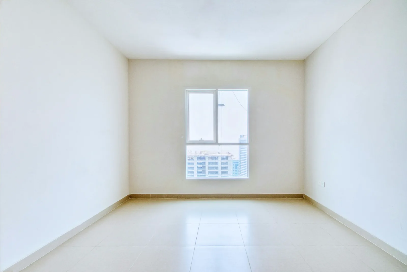 Vacant apartment, freshly painted living room